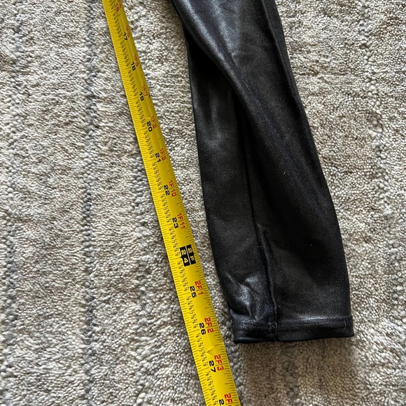 Spanx Black Faux Leather Shaping Leggings Size Small - Picture 8 of 13
